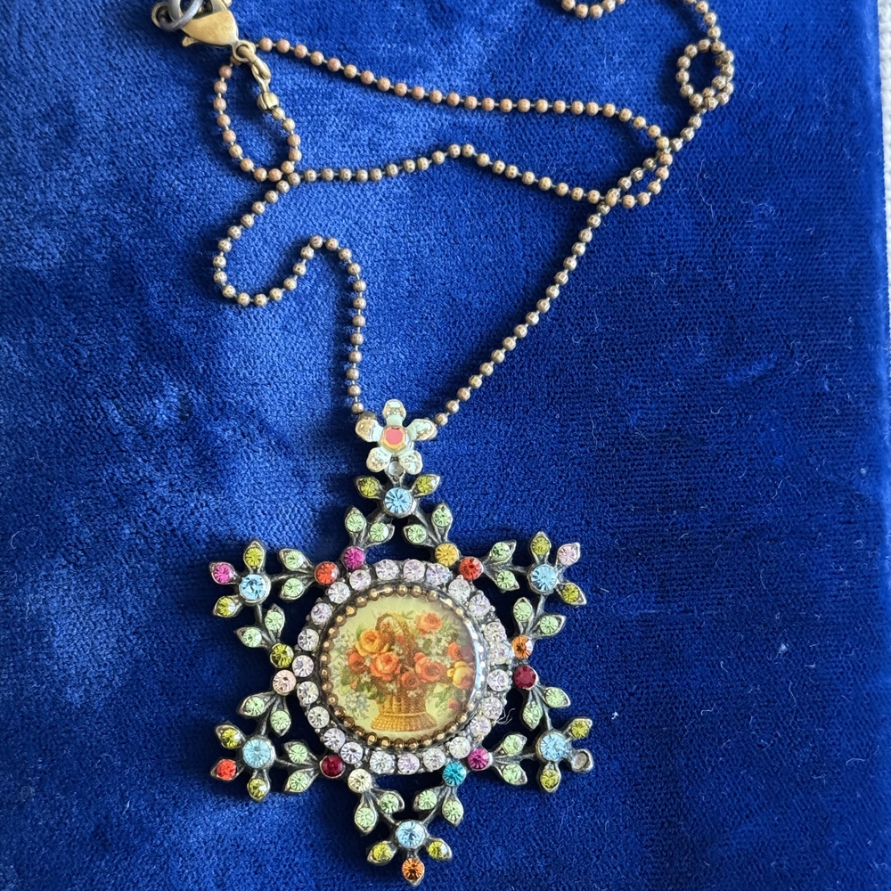 Michal Negrin Starburst Necklace with Multicolor Accents